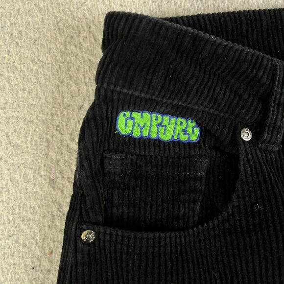Empyre Corduroy Pants Womens 2 Black High Rise Tori Skater 26 X 30 Streetwear - Picture 4 of 12